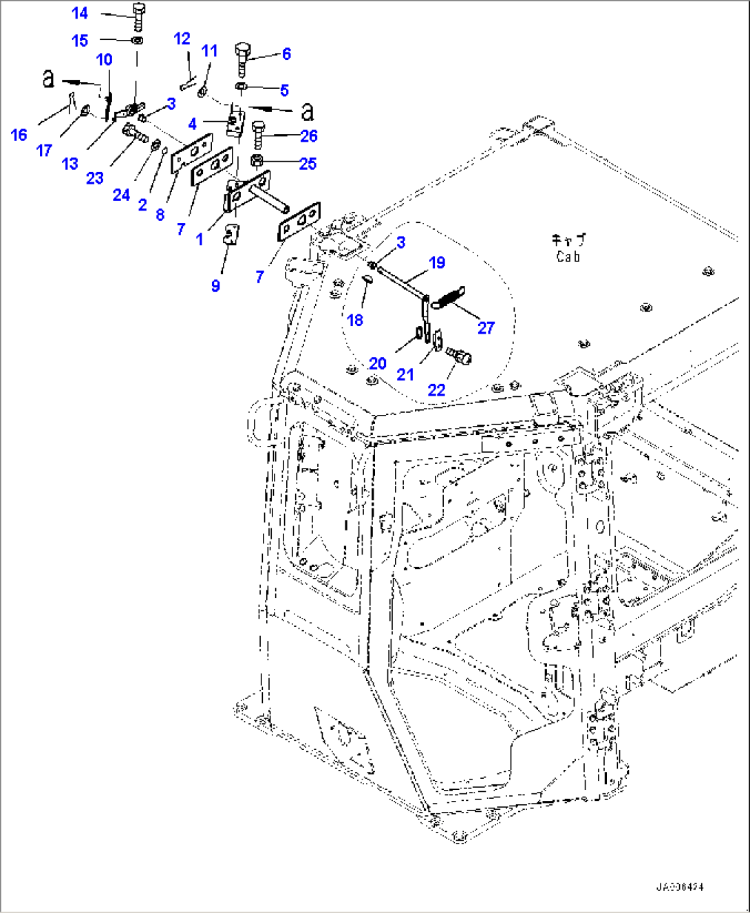 ROPS Cab, Door Open Lock, R.H. (#1001-)