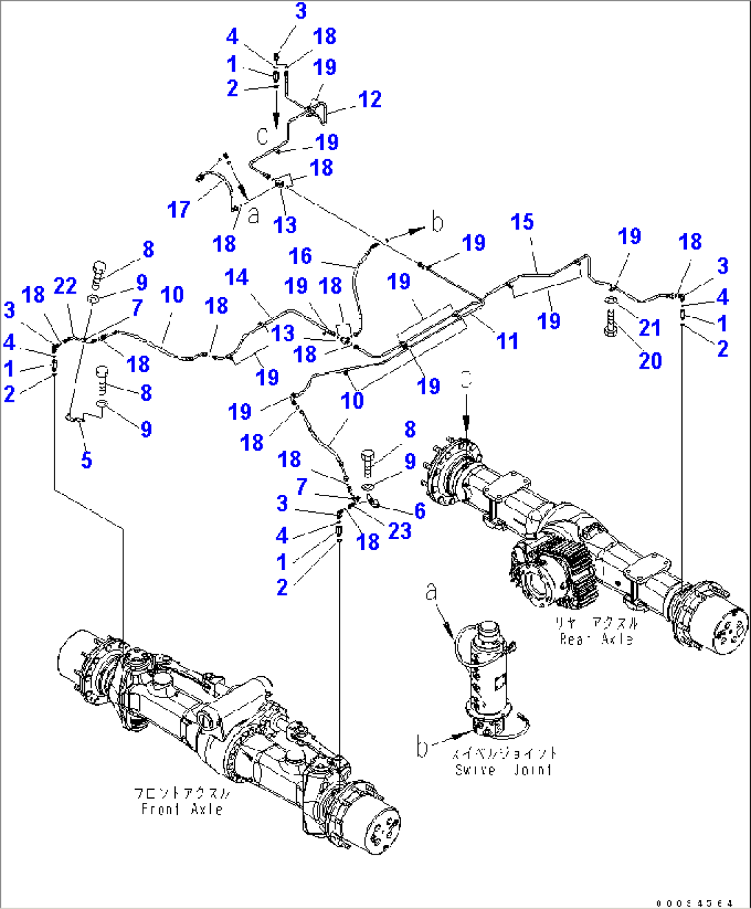 BRAKE LINE (LOWER) (2.75M WIDTH AXLE)