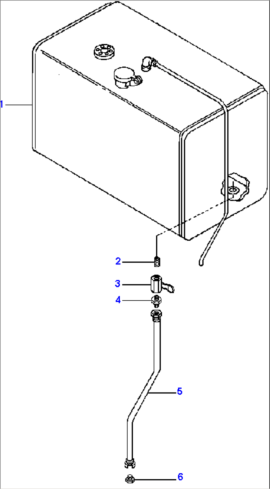 FIG. D5100-01A1 FUEL TANK DRAIN HOSE