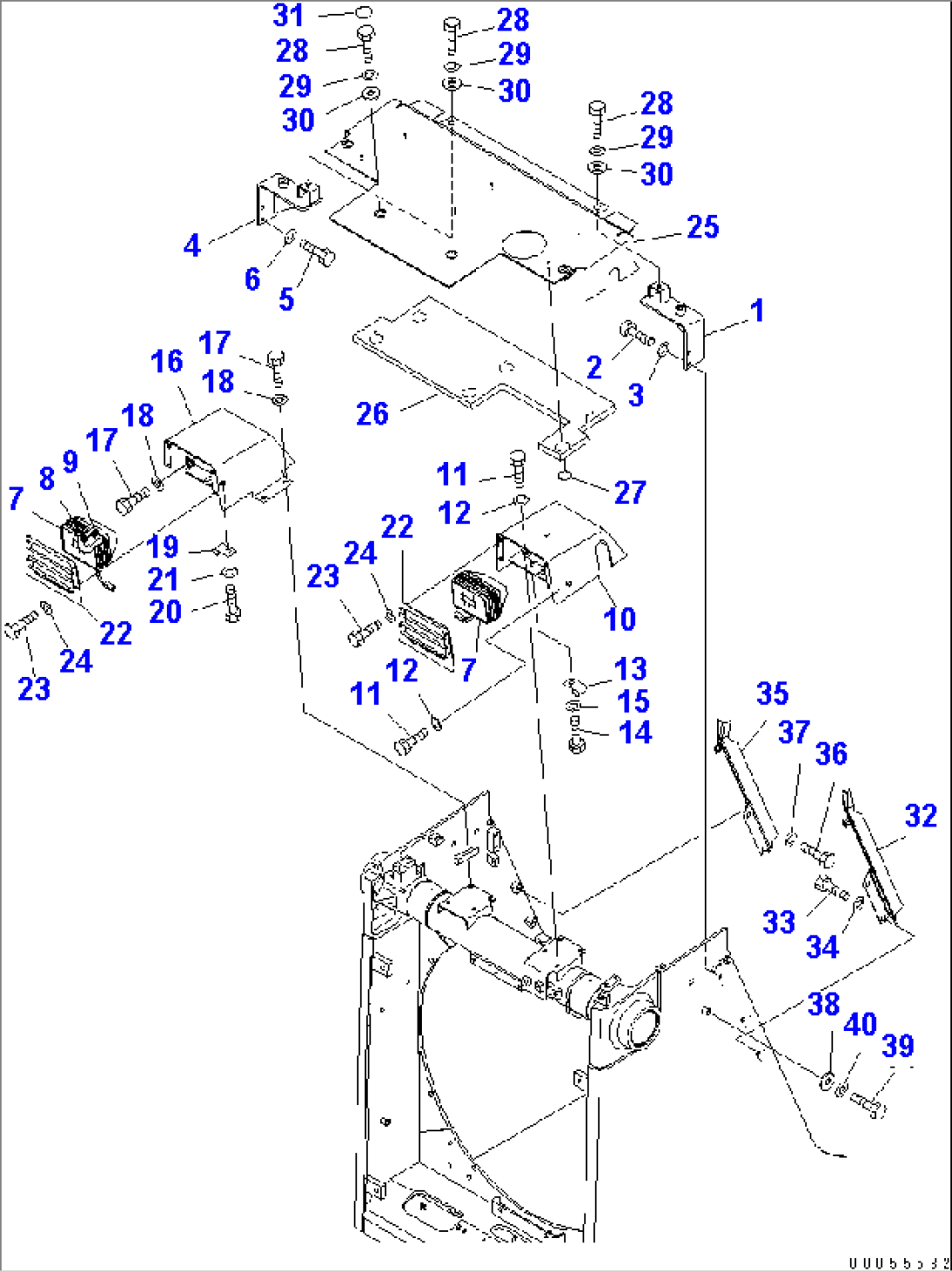 RADIATOR GUARD (EU NEW NOISE REDUCTION ARRANGEMENT 2)(#1201-)