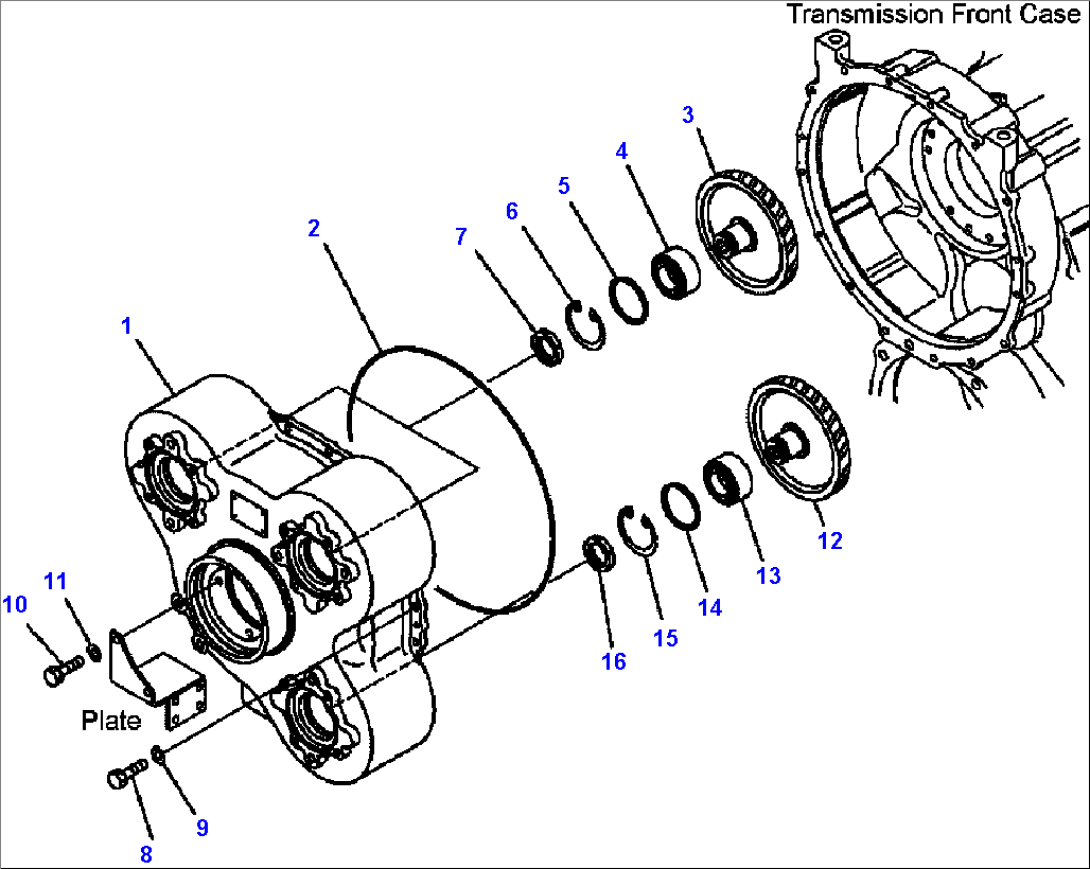FIG. F3300-67A0A TRANSMISSION - POWER TAKE OFF AND CHARGE PUMP