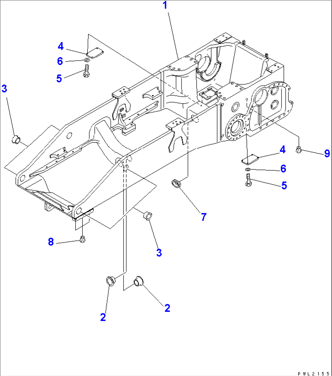 MAIN FRAME (WITHOUT FRONT CUNTER WEIGHT)(#75001-)
