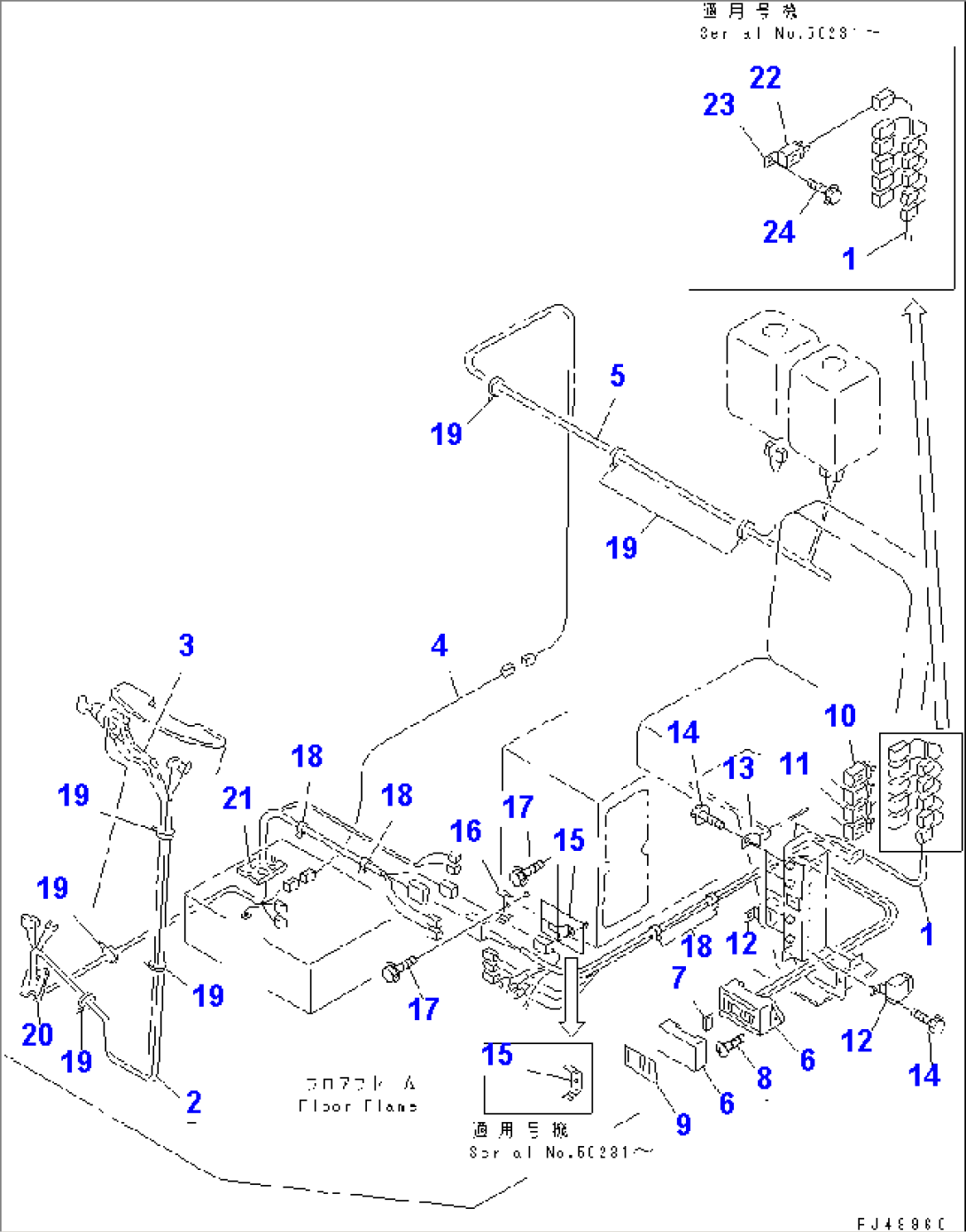 ELECTRICAL SYSTEM (CAB LINE) (WITH 2-PERSONS CAB)(#50001-)