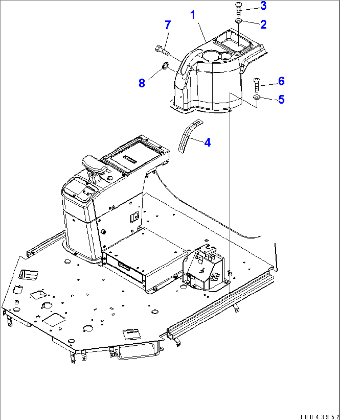 FLOOR (CONSOLE COVER L.H.)