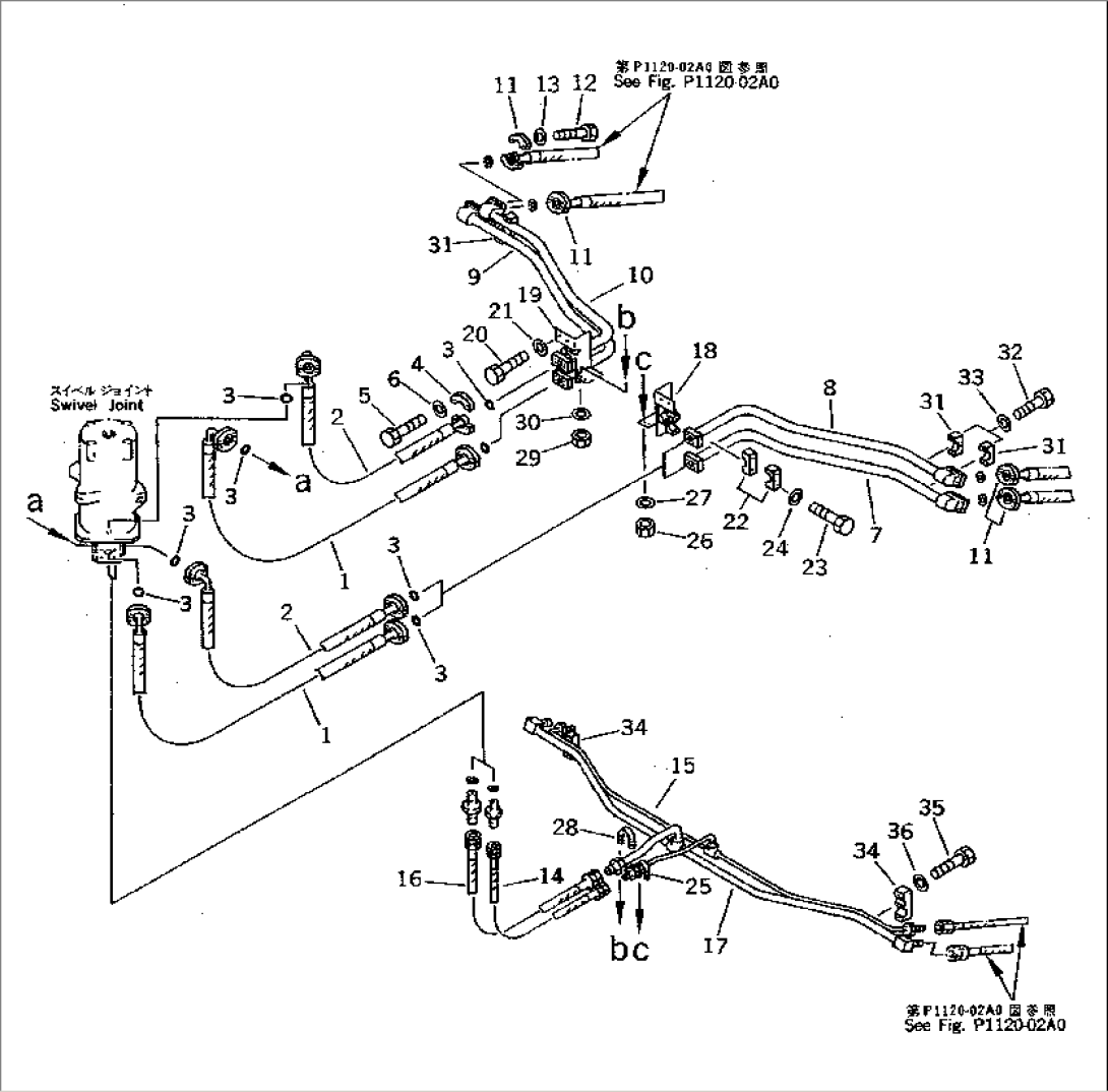TRAVEL PIPING (CENTER FRAME SIDE)(#20001-20218)