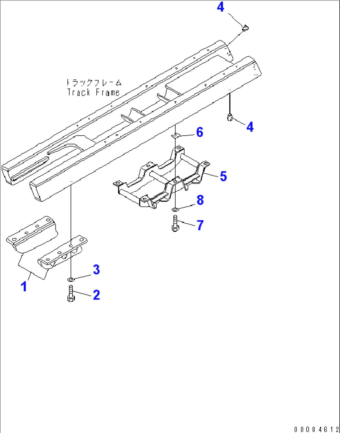 TRACK GUARD (FOR TRIMMING DOZER) (RUBBER SHOE SPEC.)(#90050-)