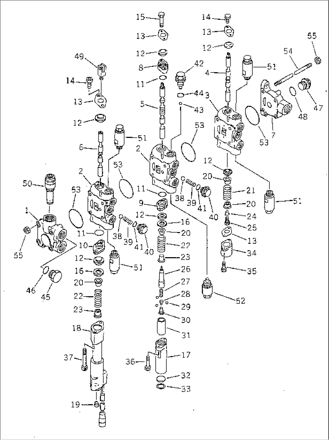 3-SPOOL CONTROL VALVE (1/2) (FOR FRONT ATTACHMENT)