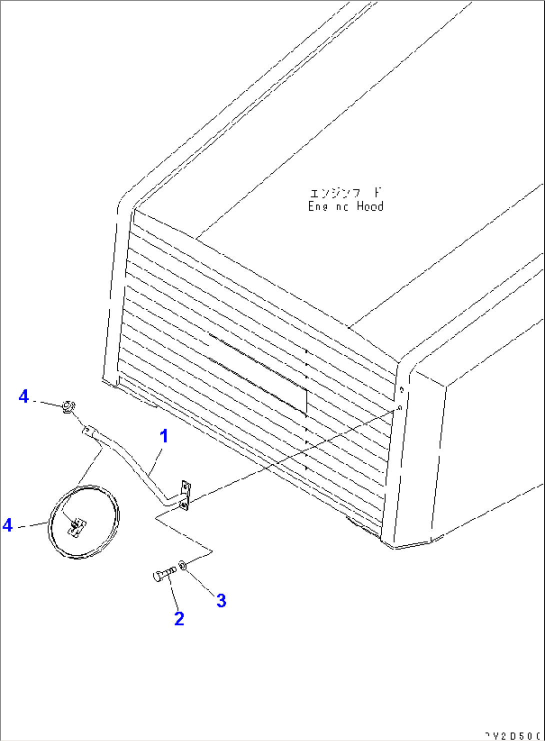 FRONT UNDER MIRROR (FOR ENGINE HOOD)(#1001-1172)