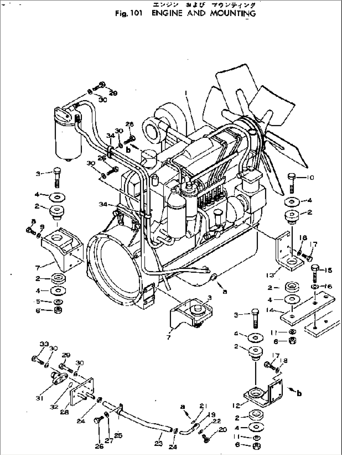 ENGINE AND MOUNTING(#10001-)