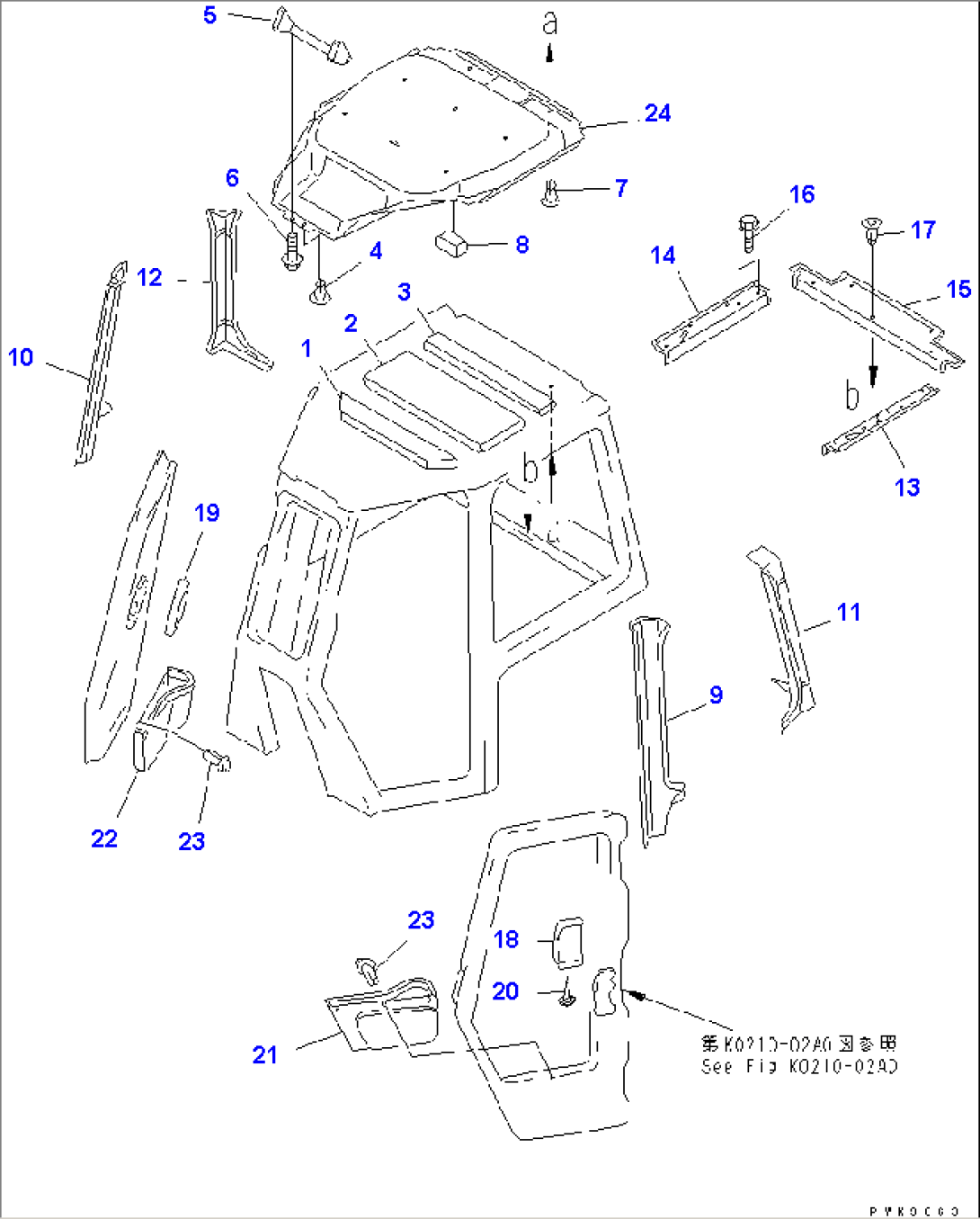 CAB (ROOF LINING AND GARNISH)