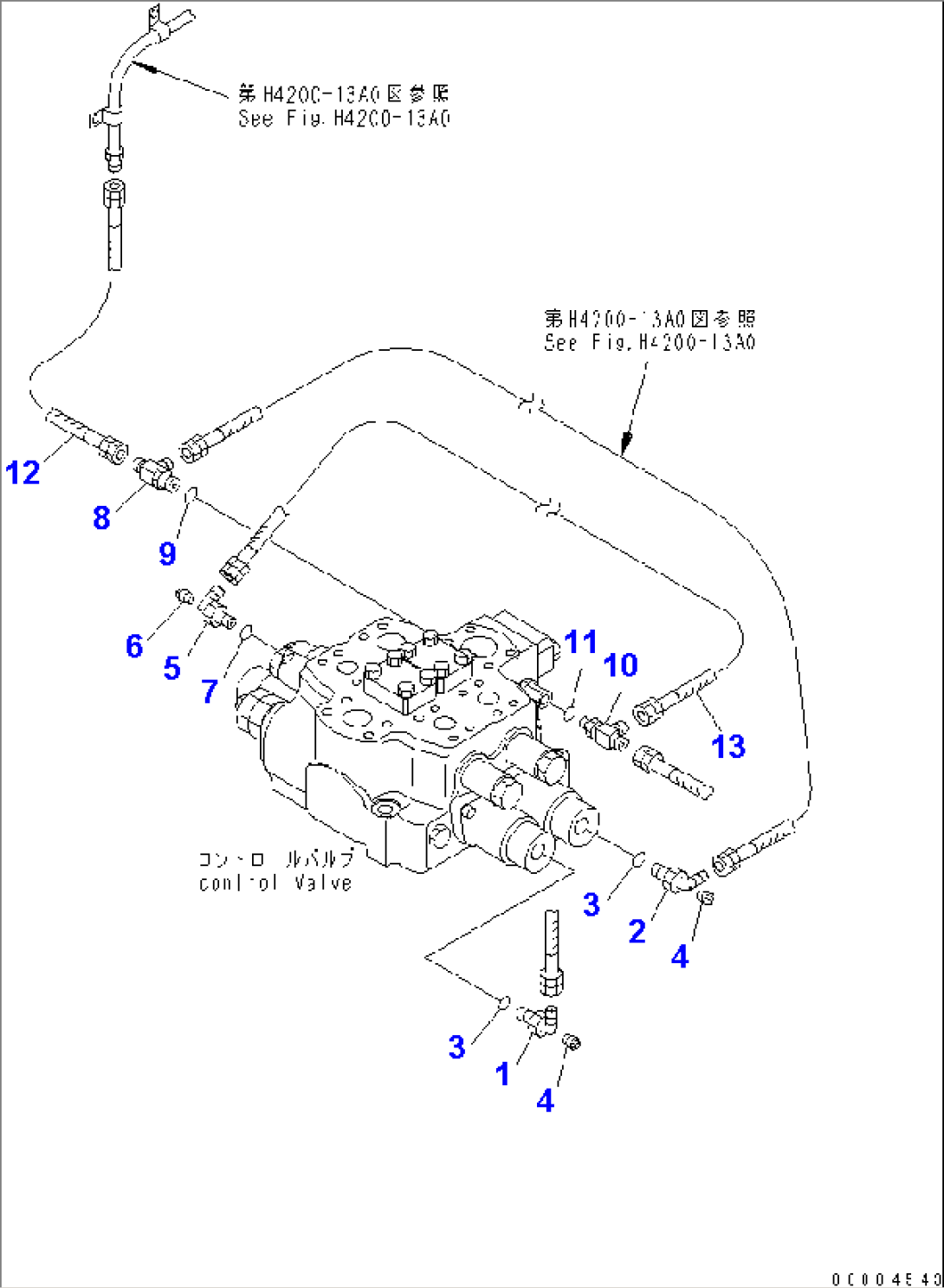 LOADER CONTROL VALVE (PIPING PARTS)(#51001-)