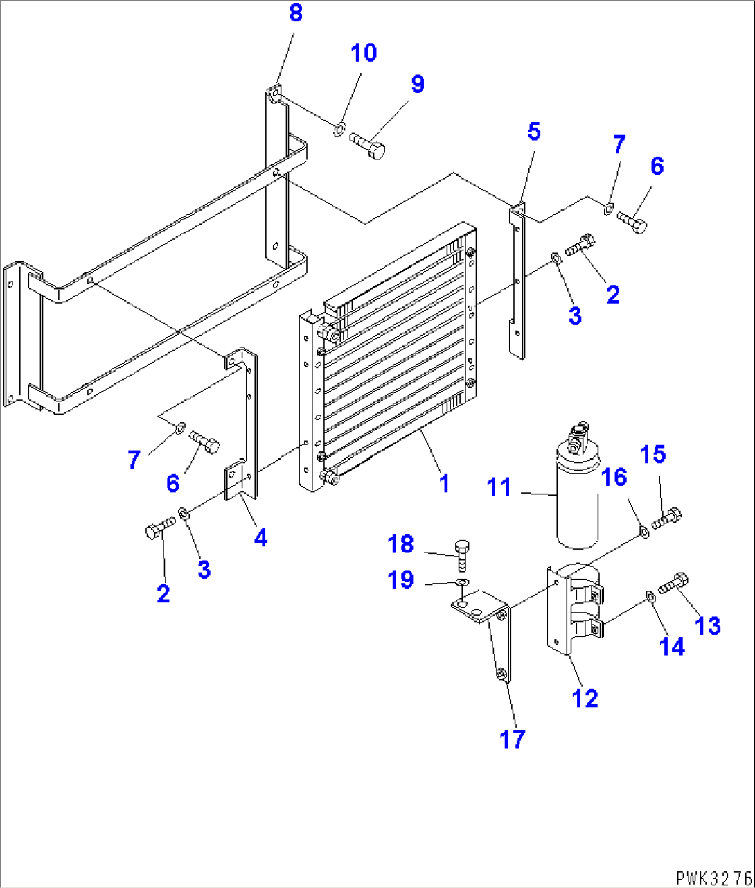 CAR COOLER (CONDENSER AND RECEIVER)