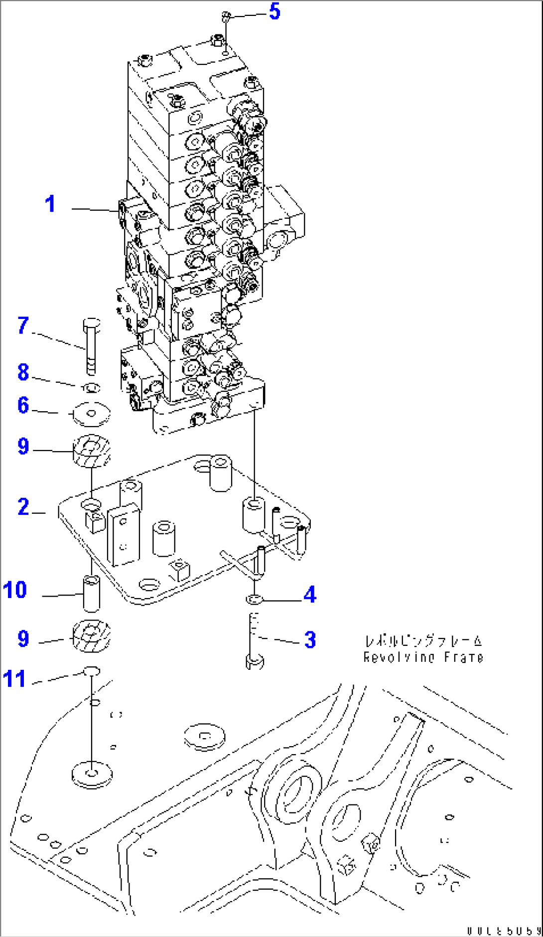 MAIN VALVE (FOR 2-ATTACHMENT AND BLADE) (KUK OFFSET BOOM SPEC. STEP2)(#24107-)