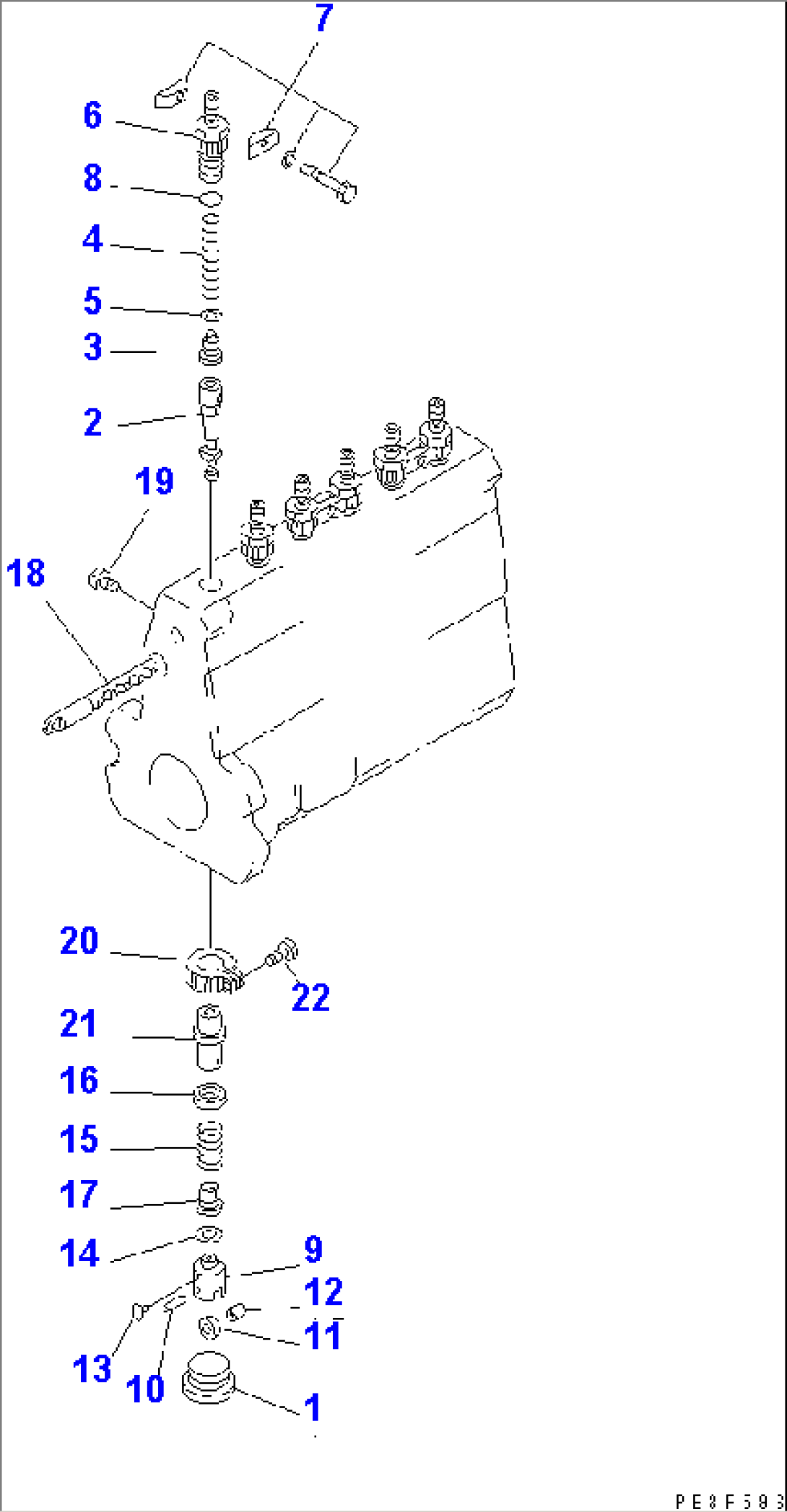 FUEL INJECTION PUMP (PUMP) (2/2) (WITH AIR COMPRESSOR AND STOP MOTOR TYPE)(#92603-)