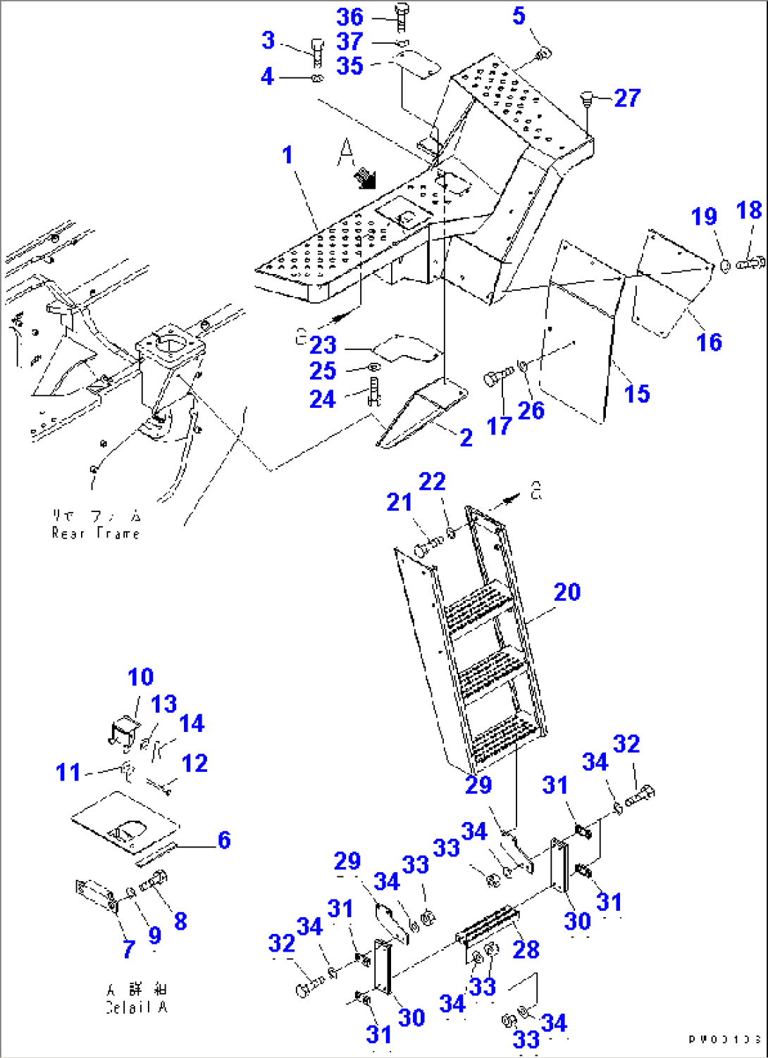 LADDER (FLOOR L.H.)(#80001-80502)