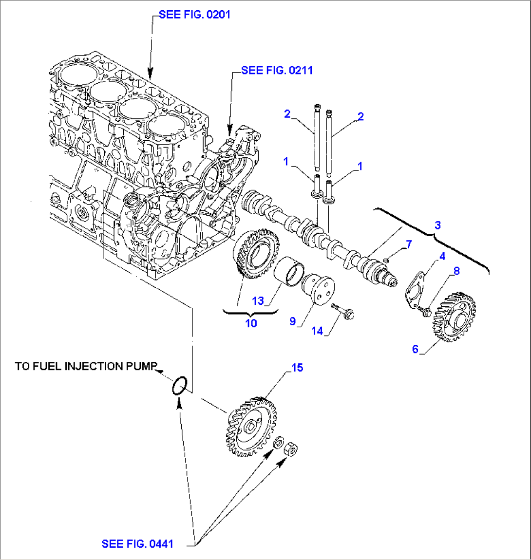 CAMSHAFT & DRIVING GEAR (ASPIRATED ENGINE)