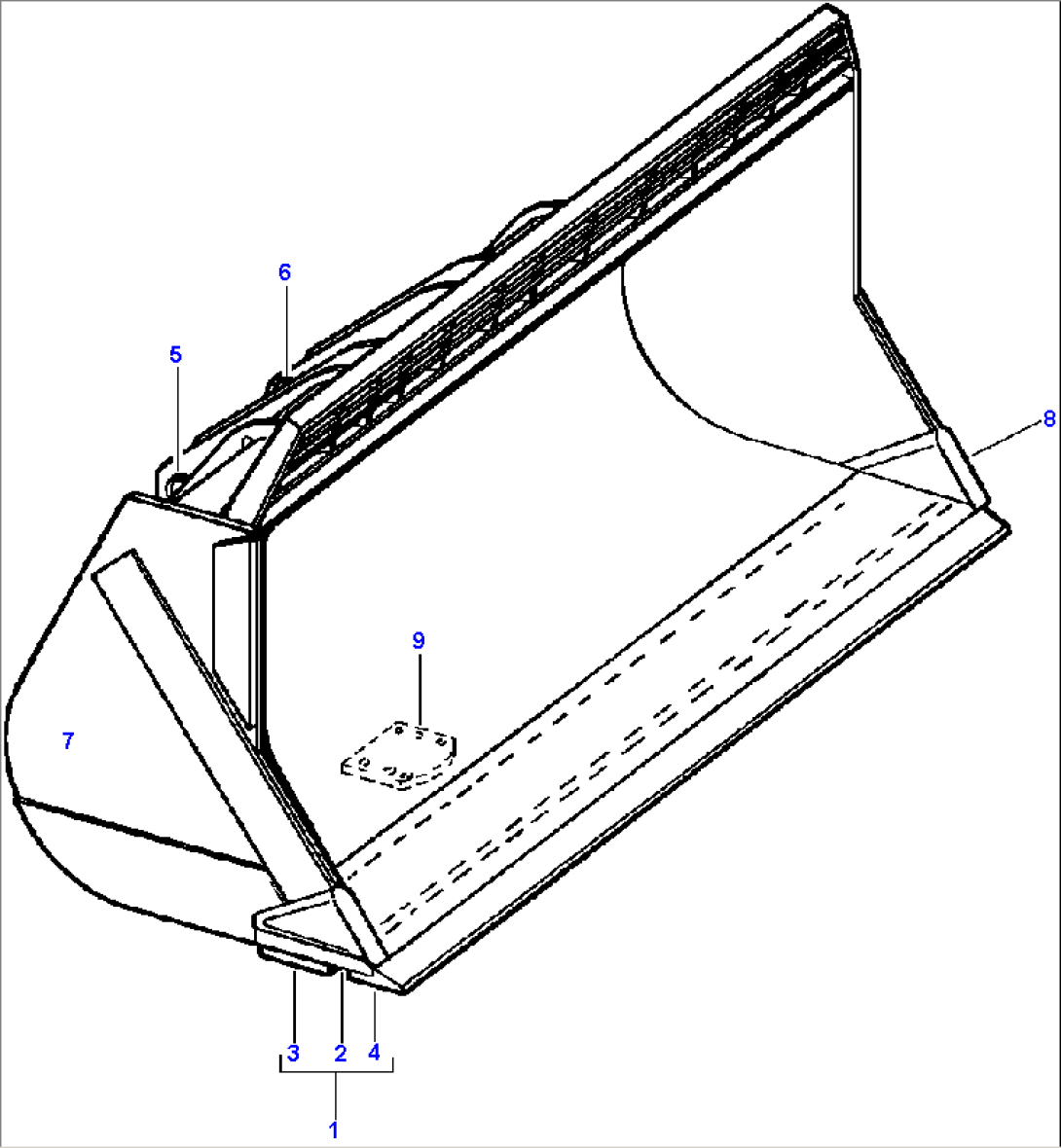 BUCKET STRAIGHT EDGE - 7.5 CU.YD.