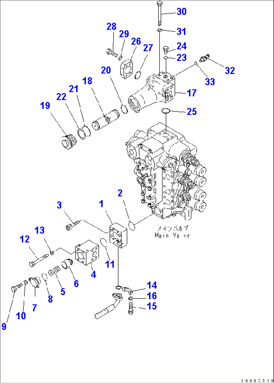 MAIN VALVE (4-SPOOL VALVE) (LIFT CHECK VALVE AND INLINE FILTER)