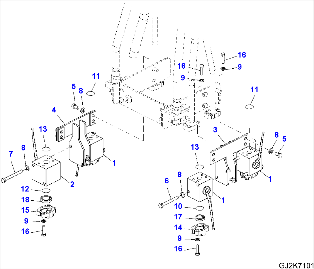 ARM PIPING WITH BALL VALVE (TWO ATTACHMENTS)