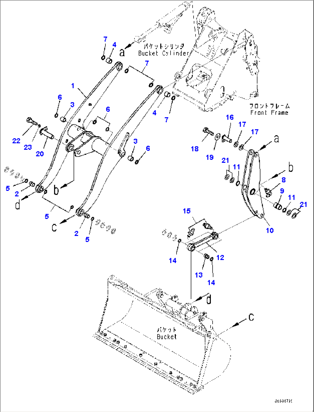 Lift Arm and Bell Crank, Boom (#80001-)