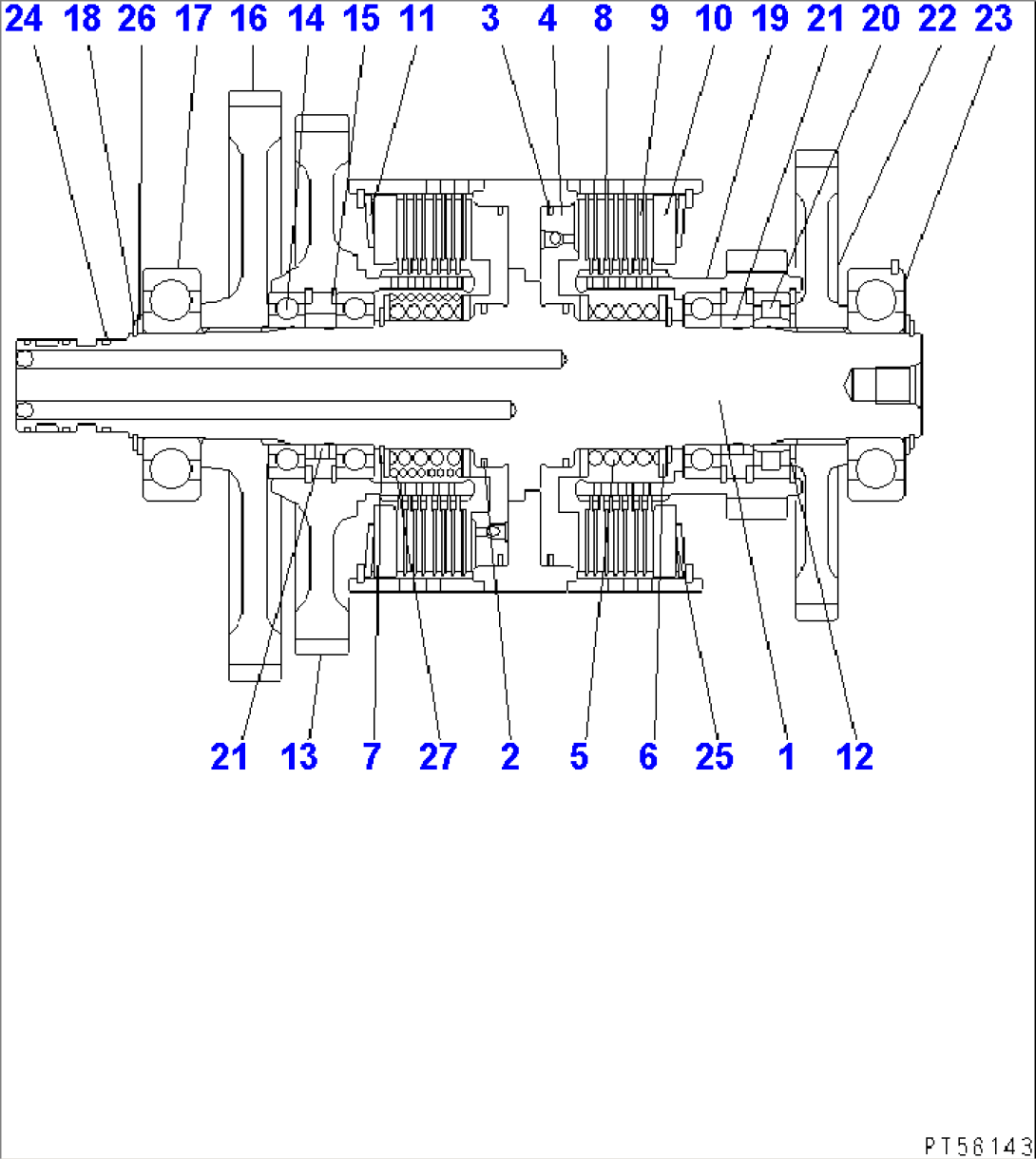 TRANSMISSION (HIGH/LOW GEAR AND SHAFT)