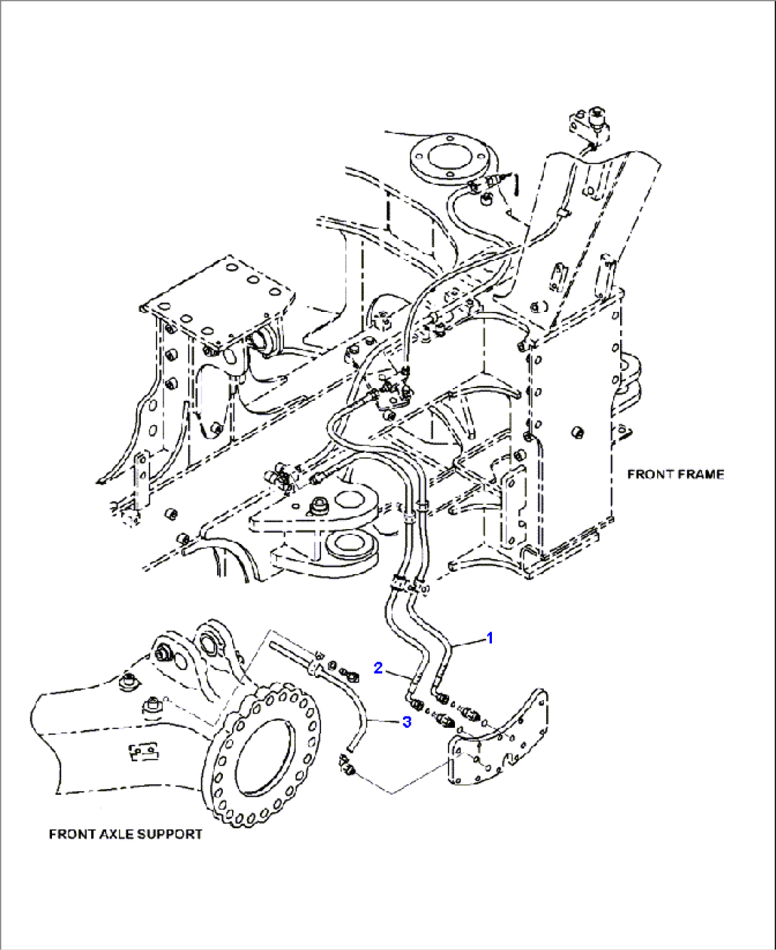 F3360-04A0 FINAL DRIVE AND BRAKE L.H. FRONT PIPING