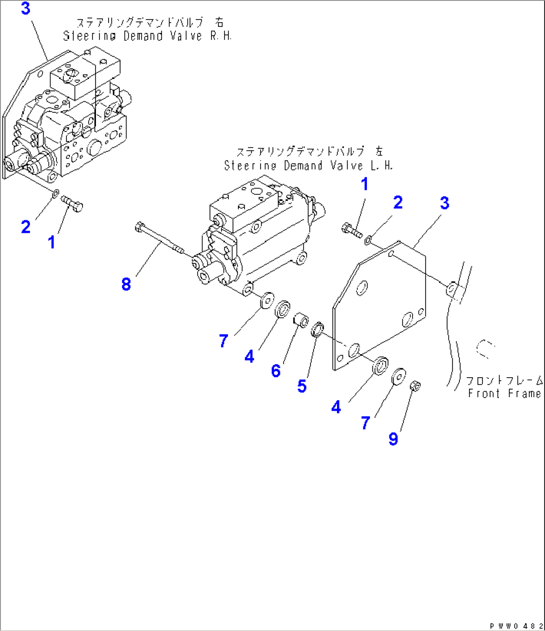 STEERING VALVE (VALVE AND MOUNTING PARTS)
