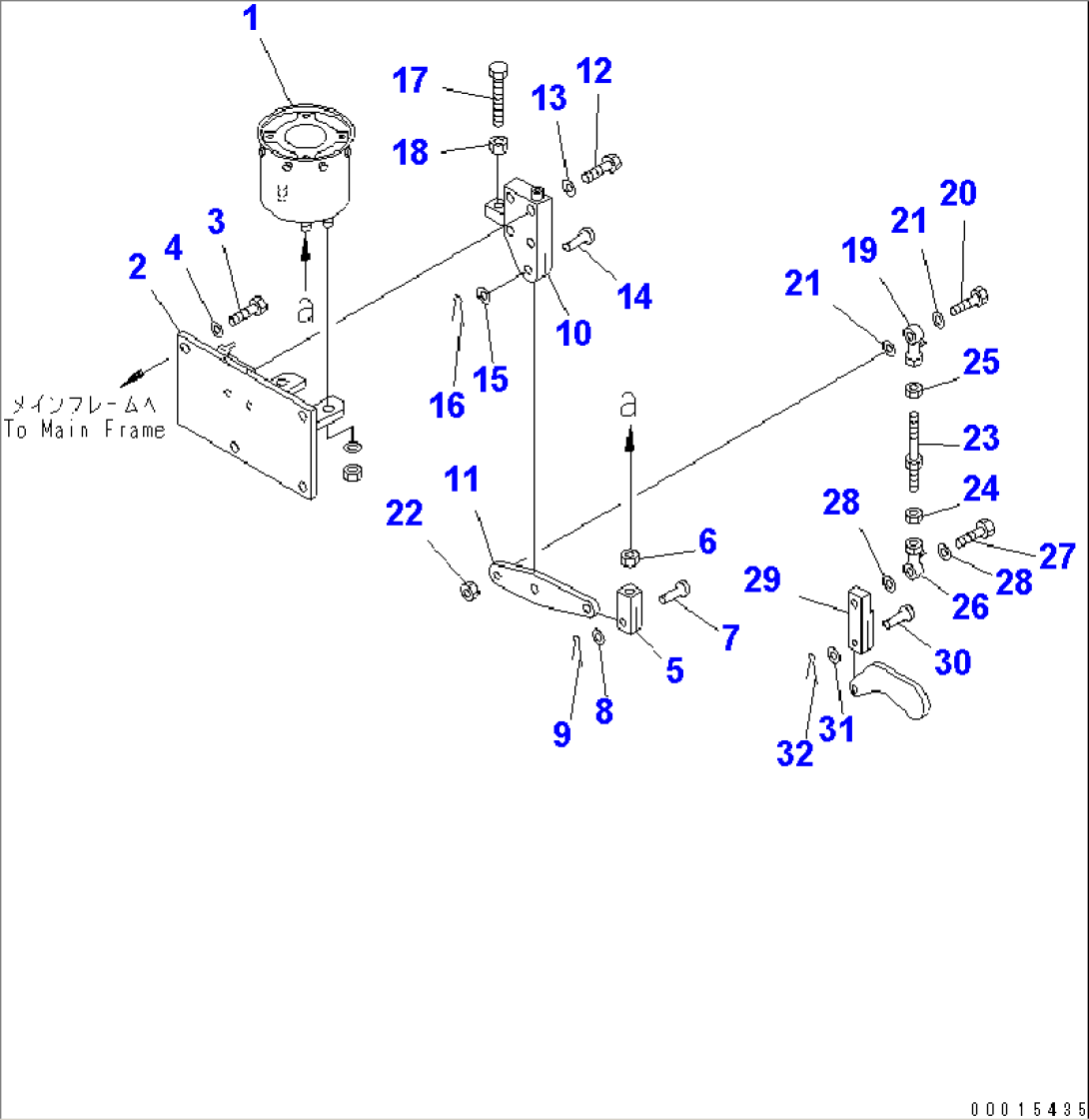 PARKING BRAKE CONTROL LINKAGE (AUTO TRANSMISSION SPEC.)(#12019-)