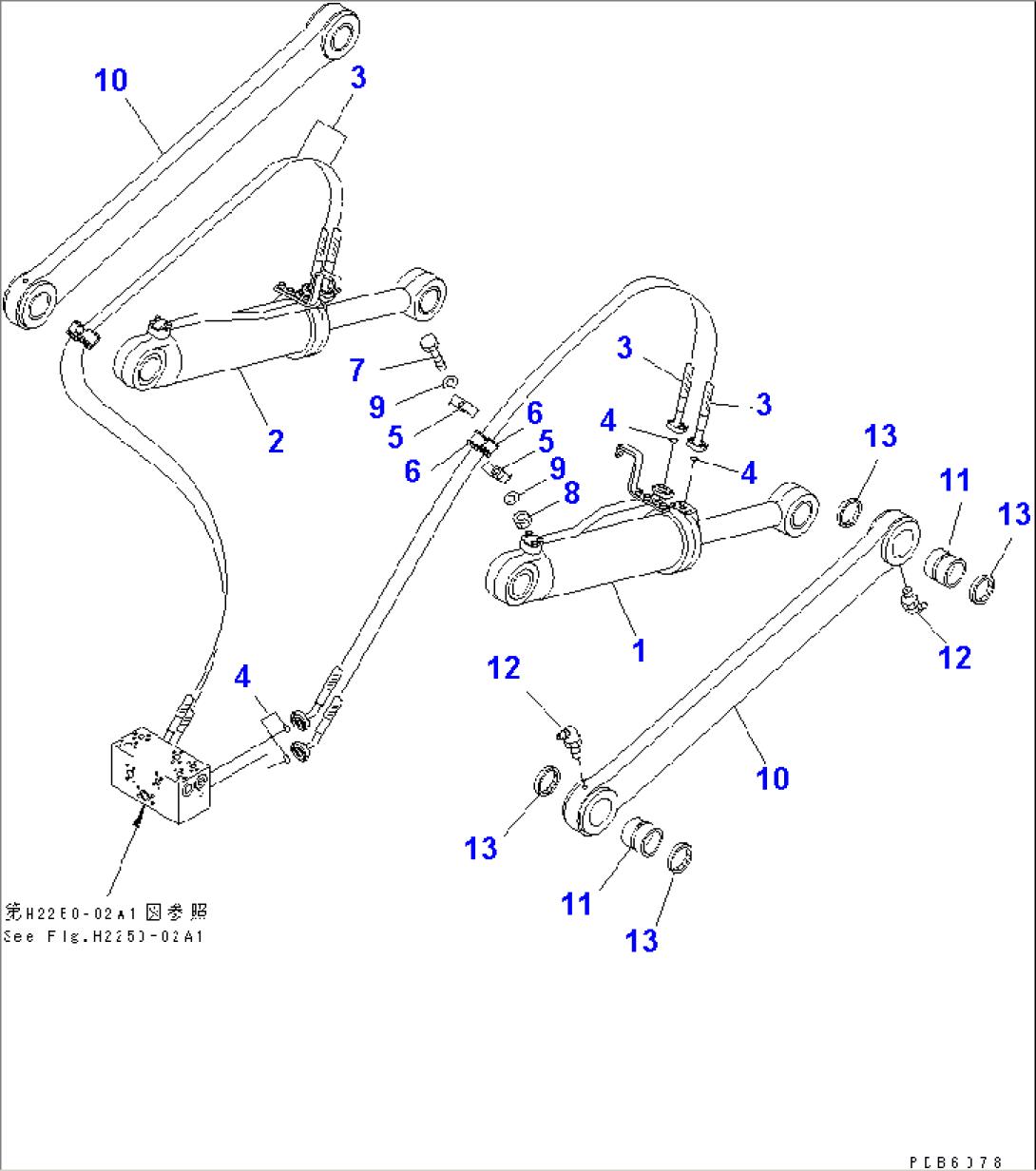 RIPPER CYLINDER PIPING (FOR FIXED TYPE RIPPER)