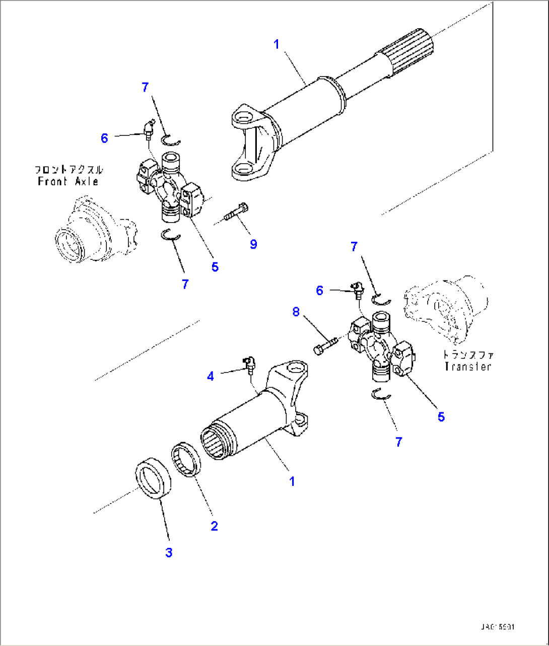 Drive Shaft, Front (#70883-)