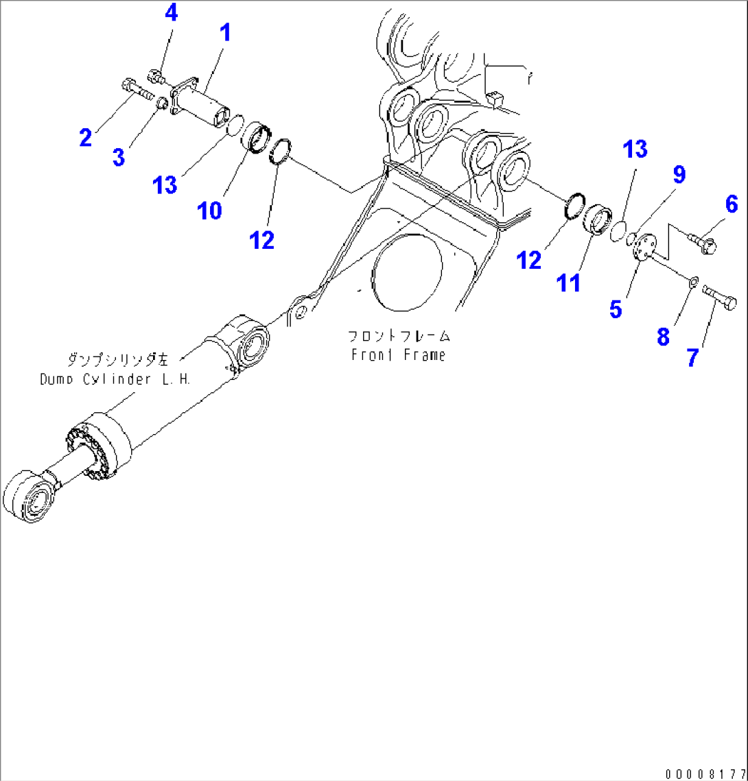 LIFT ARM AND BELLCRANK (LIFT ARM AND LIFT CYLINDER MOUNTING PIN)(#50013-)