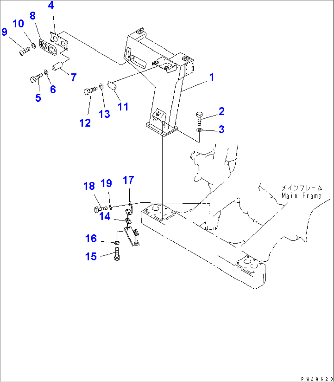 FRONT SUPPORT (7/9) (SUPPORT R.H.) (INCLIND LADDER)