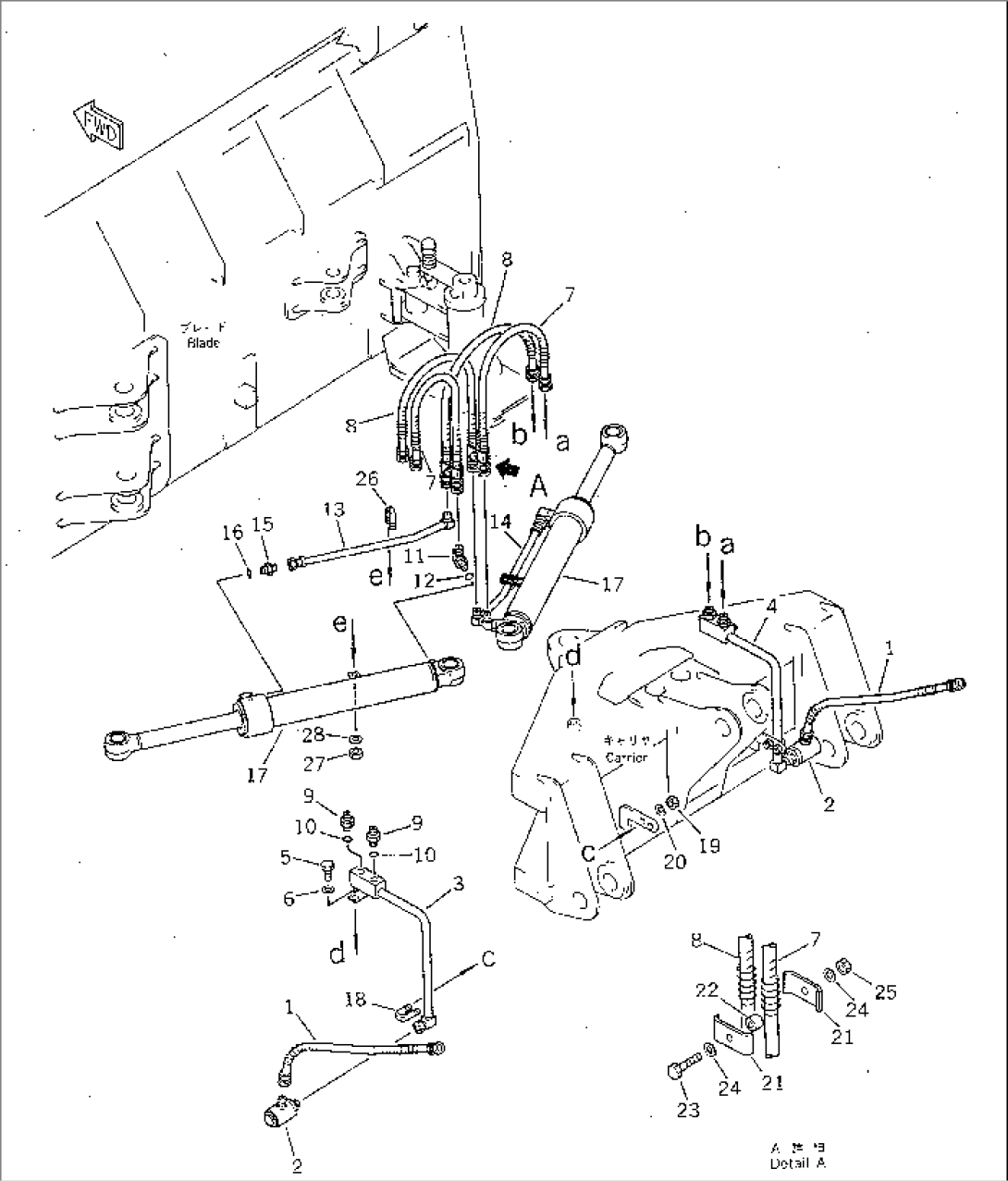 PITCH AND ANGLE SNOW PLOW (ANGLE CYLINDER LINE)(#10001-(0037))