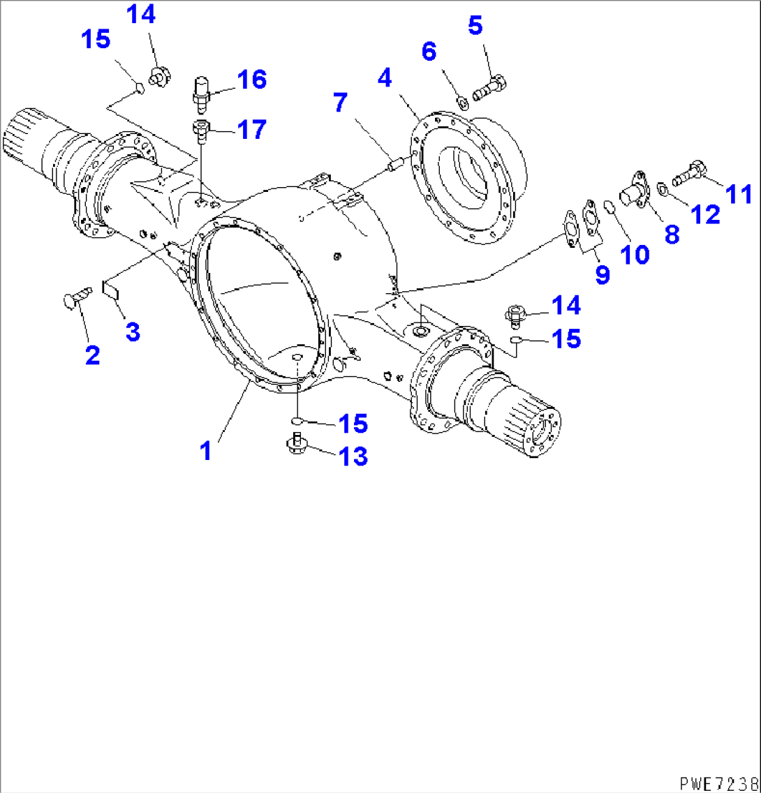 REAR AXLE (HOUSING) (LIMITED SLIP DIFFERENTIAL)(#50001-52405)