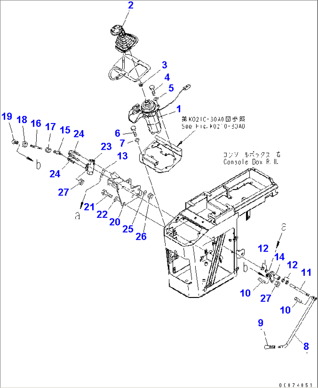 FLOOR (LOADER CONTROL) (1/2) (P.P.C VALVE AND LEVER) (FOR MULTI-FUNCTION LEVER)
