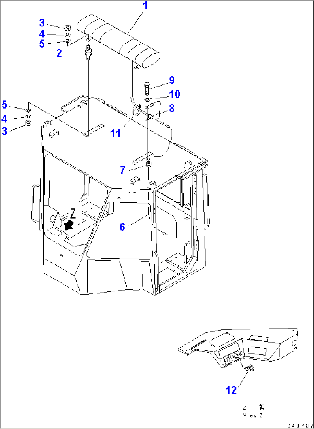 BEACON LAMP (WITH 2-PERSONS CAB)(#60001-)