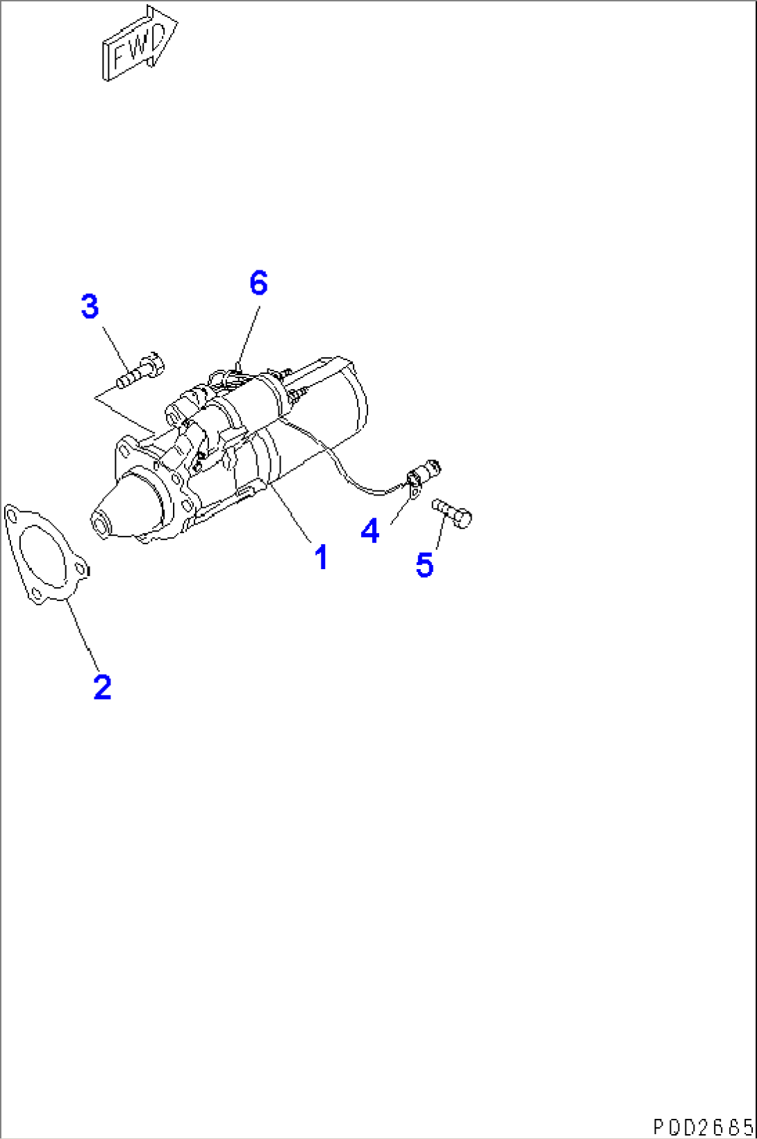 STARTING MOTOR MOUNTING (11KW)(#47990-)