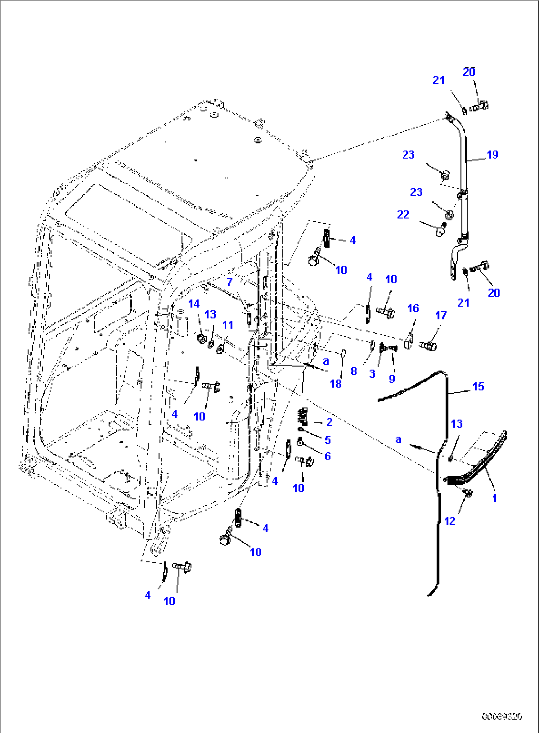 CAB, 1-ATTACHMENT, OPEN LOCK AND DOOR CATCH