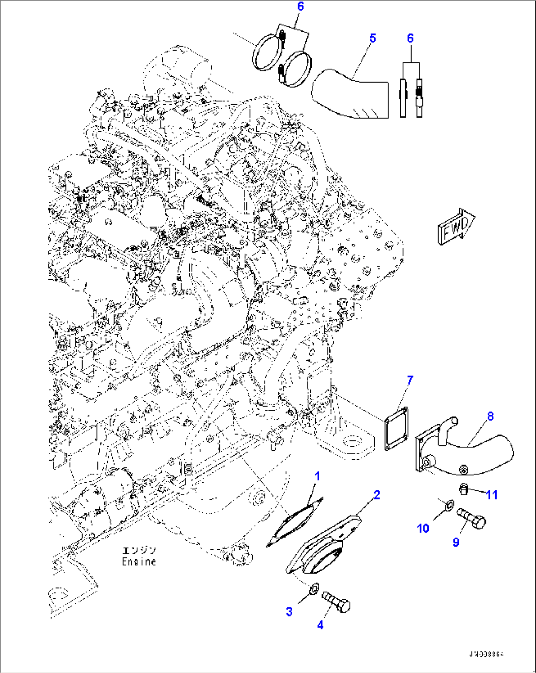 Engine Related Parts, Air Piping (#50001-)