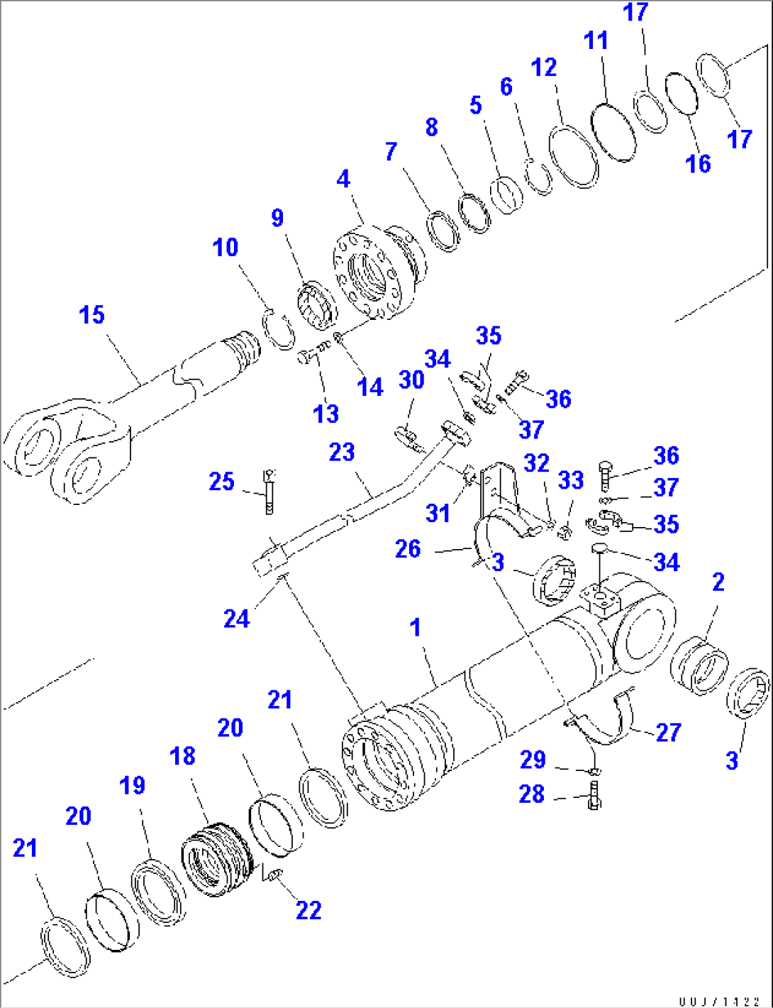 LIFT CYLINDER (INNER PARTS) L.H.(#85191-)