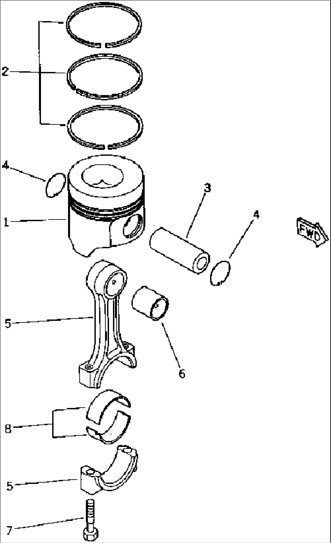 PISTON AND CONNECTING ROD