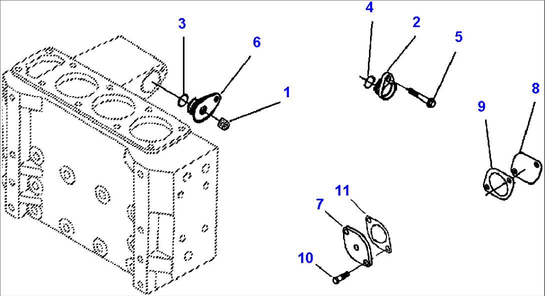 FIG. A5123-A7A4 AFTERCOOLER WATER PLUMBING