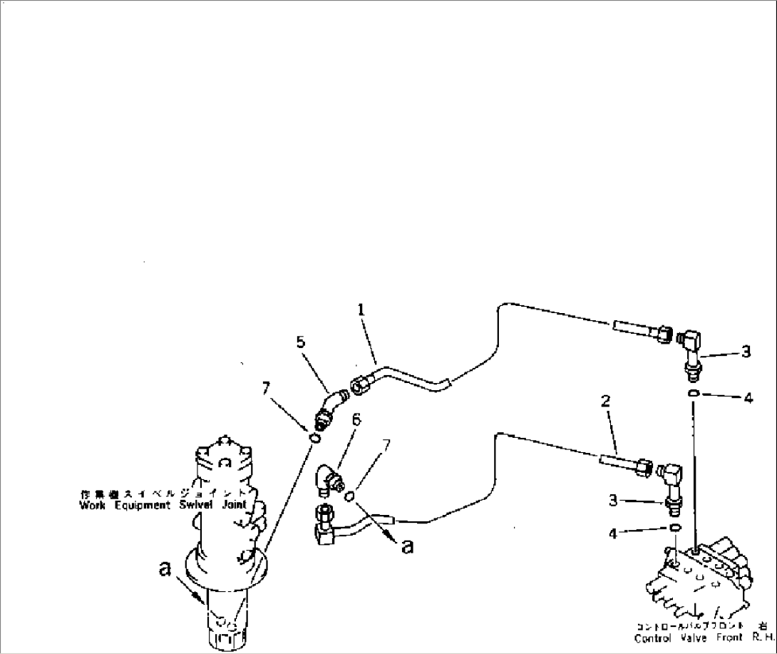 HYDRAULIC PIPING (BOOM CYLINDER LINE) (CHASSIS SIDE)