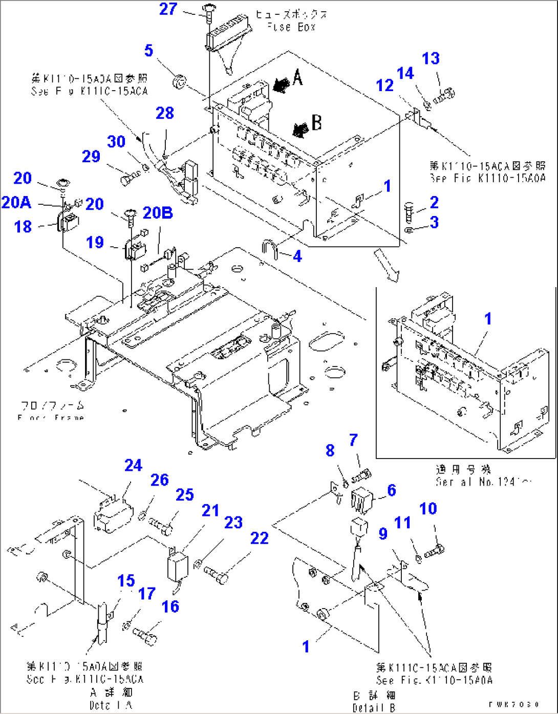 FLOOR FRAME (WIRING¤ 2/3)(#1201-)