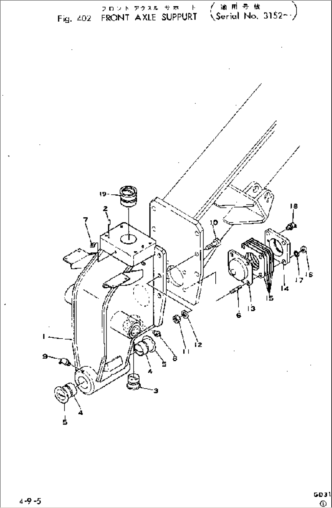 FRONT AXLE SUPPURT(#3152-)