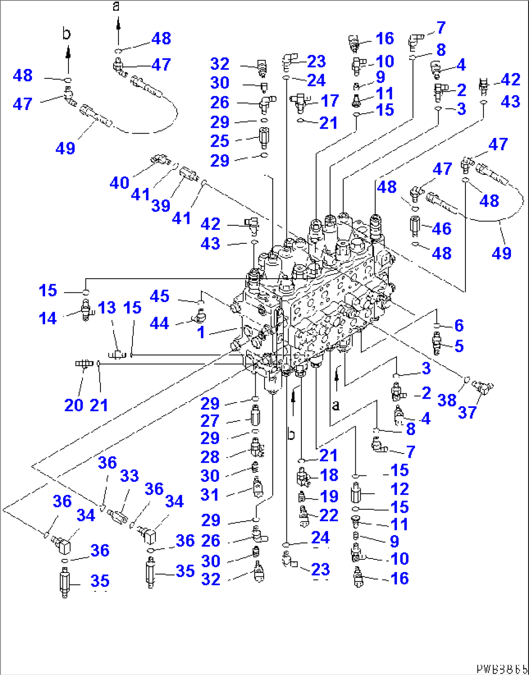 MAIN VALVE (CONNECTING PARTS) (FOR MONO-BOOM)