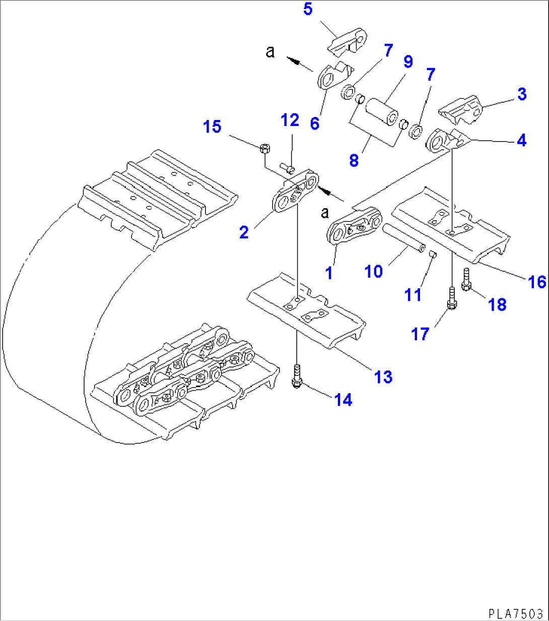 TRACK SHOE (LUBRICATE TYPE) (SINGLE GROUSER) (560MM WIDE)