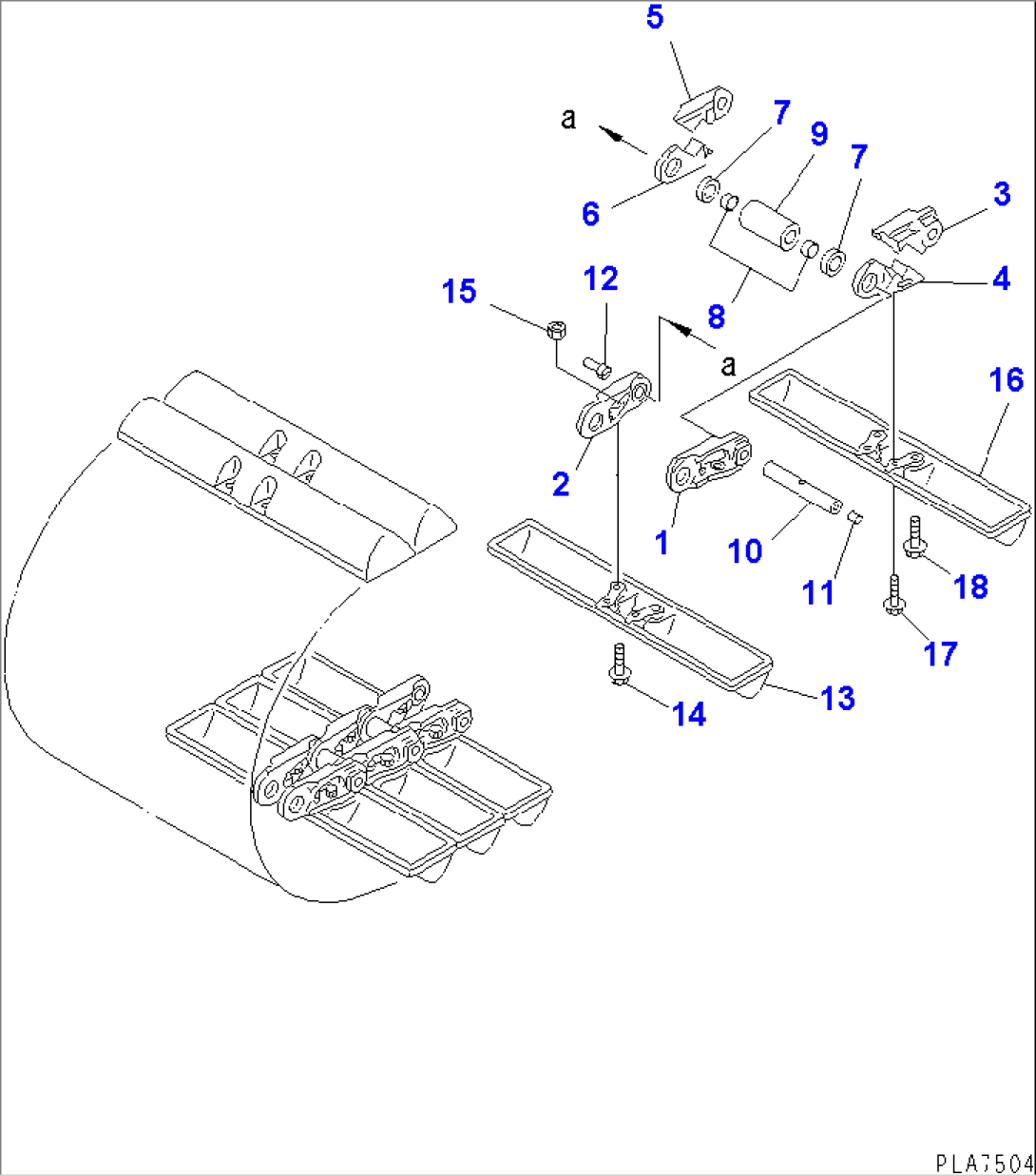TRACK SHOE (LUBRICATE TYPE) (SWAMP TYPE) (700MM WIDE) (HEAVY DUTY LINK¤ AR BUSHING)