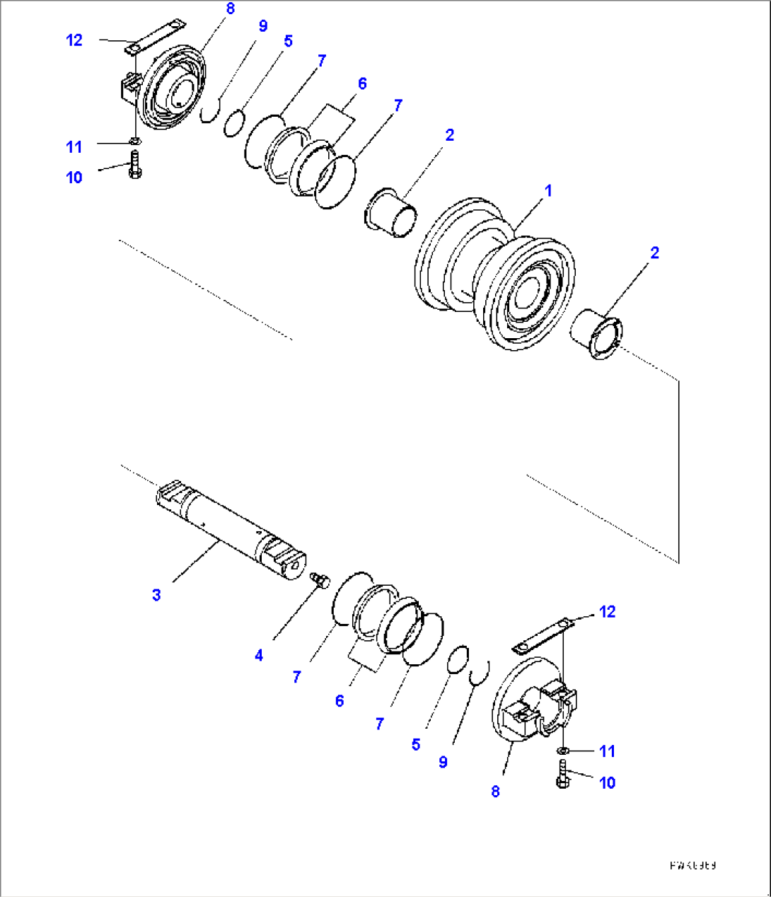 Track Roller, Single Flange (#30001-)