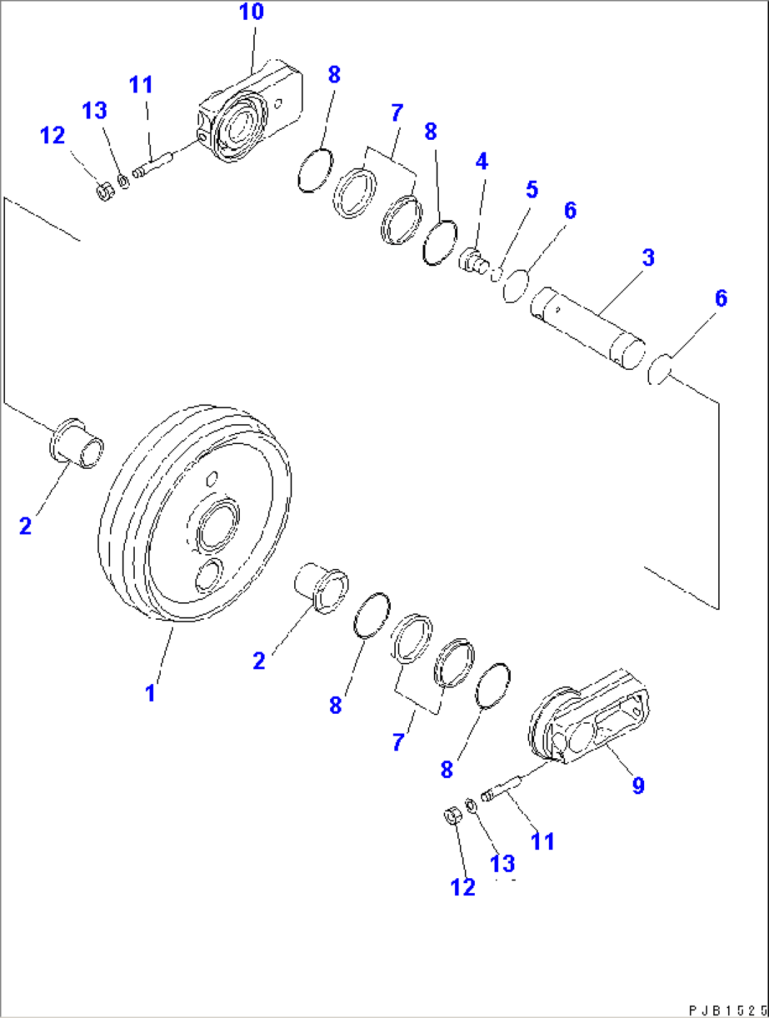 TRACK FRAME (FRONT IDLER)
